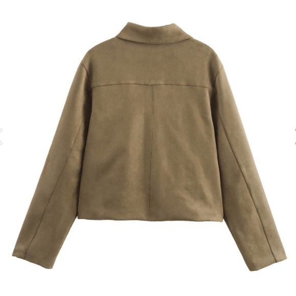 SPLIT SUEDE LEATHER JACKET WITH POCKET - Picture 8 of 8